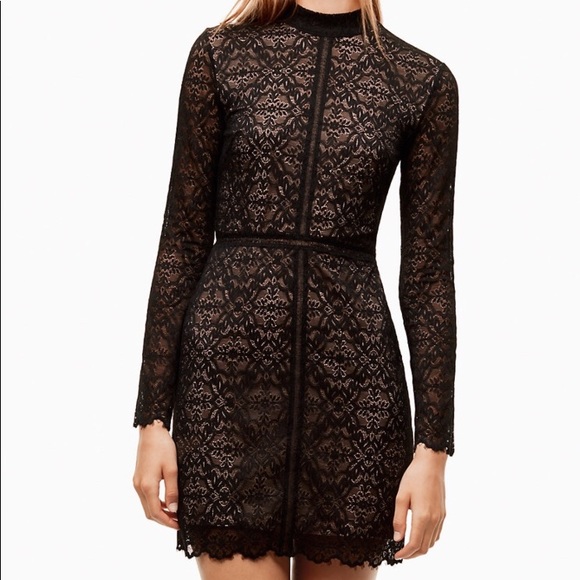 aritzia black lace dress
